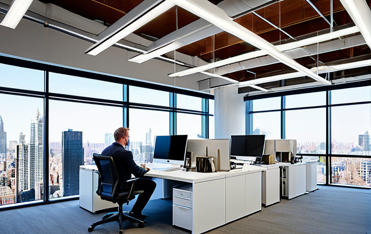 Modern Architectural Firm Office**

"A bustling, modern architectural firm office, fully clothed professionals collaborating on blueprints and digital designs, large windows showcasing a vibrant city skyline, clean lines, minimalist decor, warm lighting, safe for work, appropriate content, professional environment, perfect anatomy, correct proportions, well-formed hands, family-friendly, professional photography, high quality."

**